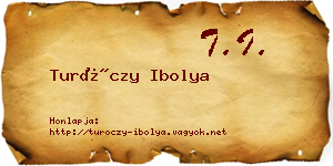 Turóczy Ibolya névjegykártya