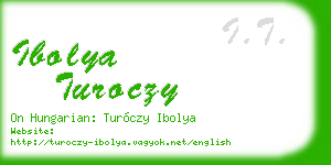 ibolya turoczy business card