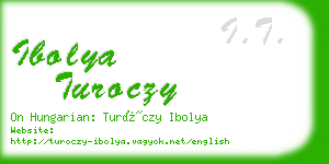 ibolya turoczy business card
